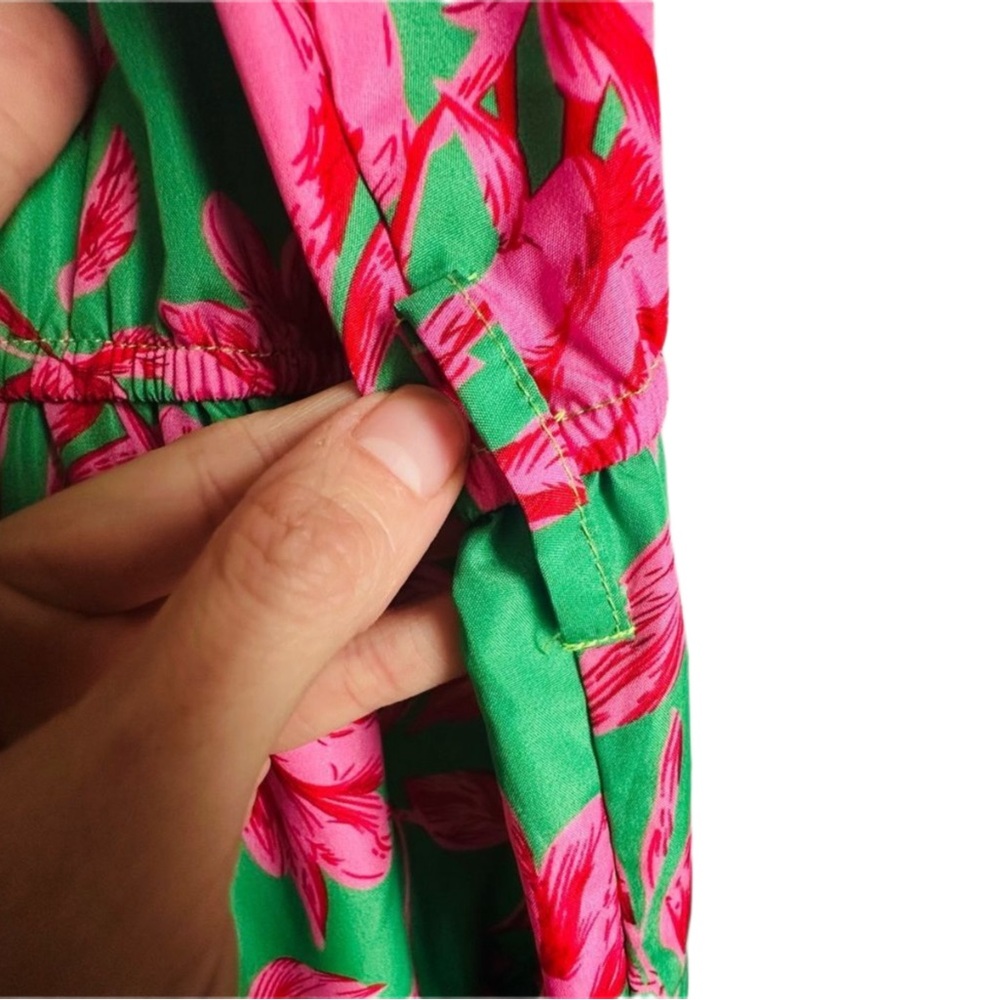 Vibrant Floral Tiered Halter Maxi Dress by CDM XS - Picture 11 of 15